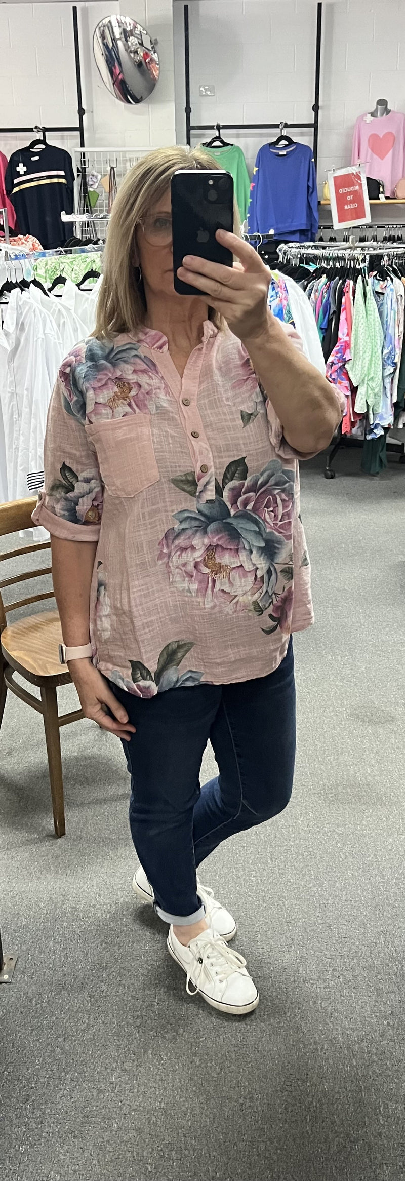 Addie Floral Top Pink