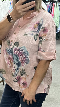 Addie Floral Top Pink