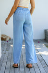 Abby Drawstring Jeans Light Blue