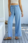 Abby Drawstring Jeans Light Blue