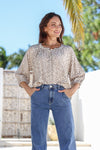 Malta Top boho leaf