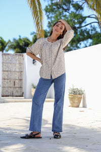 Malta Top boho leaf