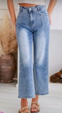 J-Lo Wide Leg Crop Jeans
