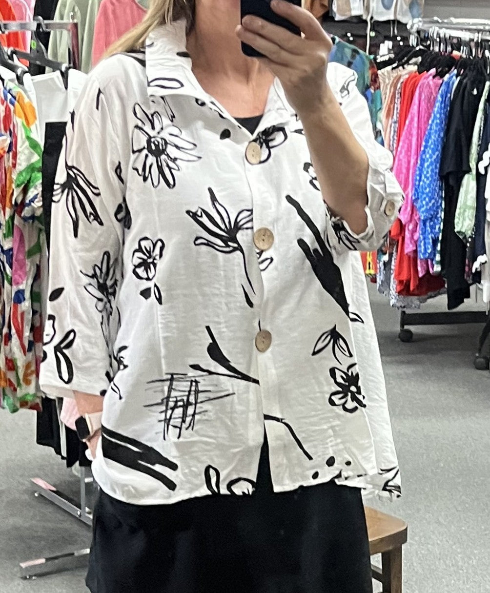 Margo Abstract Floral Print Shirt