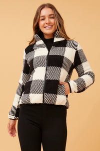Ace  Check Teddy Jacket