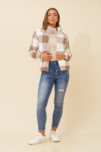 Ace  Check Teddy Jacket