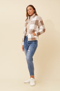 Ace  Check Teddy Jacket