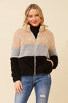 Ace Teddy Jacket  Block Stripe
