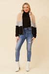 Ace Teddy Jacket  Block Stripe