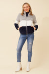 Ace Teddy Jacket  Block Stripe