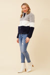 Ace Teddy Jacket  Block Stripe