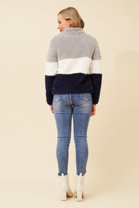 Ace Teddy Jacket  Block Stripe