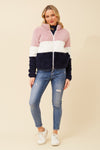 Ace Teddy Jacket  Block Stripe