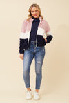 Ace Teddy Jacket  Block Stripe