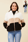 Ace Teddy Jacket  Block Stripe
