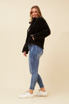 Ace Teddy Jacket. Colour's: Black. Pink. Cream
