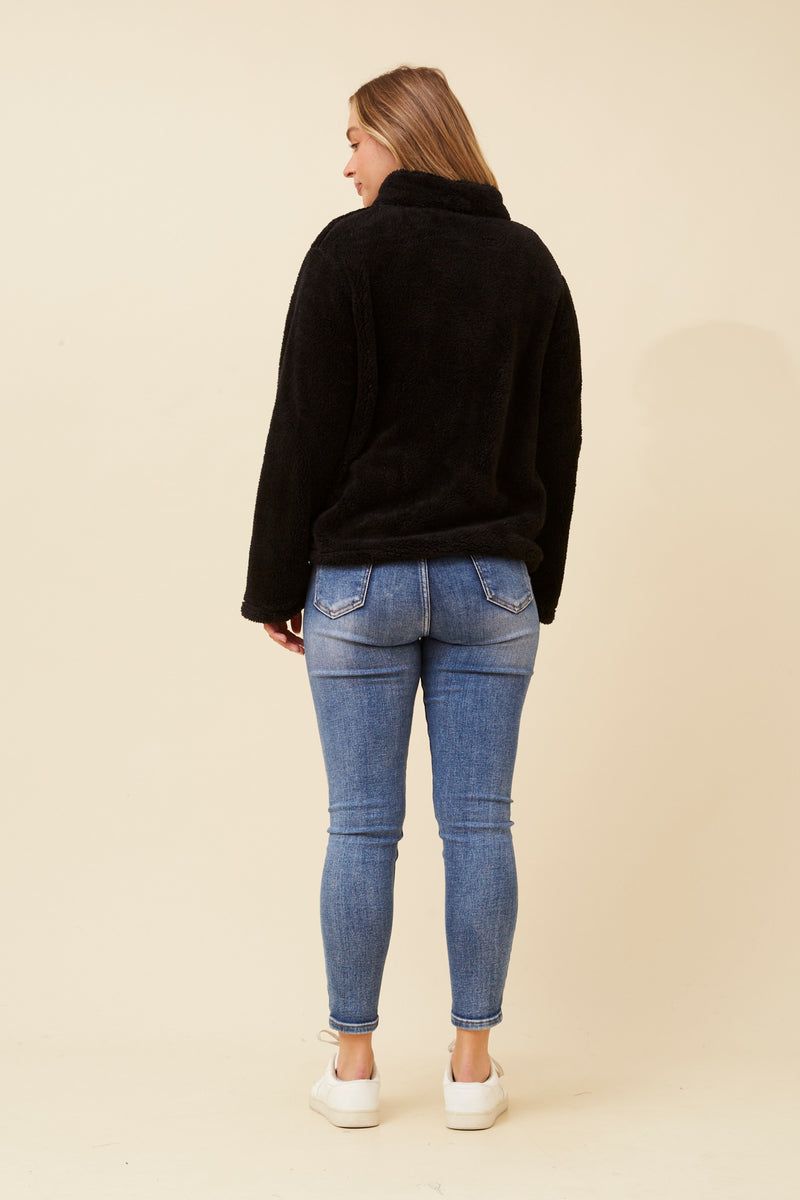 Ace Teddy Jacket. Colour's: Black. Pink. Cream
