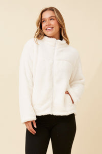 Ace Teddy Jacket. Colour's: Black. Pink. Cream