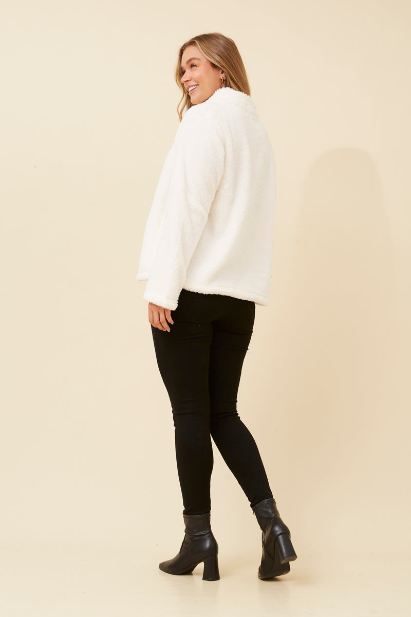 Ace Teddy Jacket. Colour's: Black. Pink. Cream