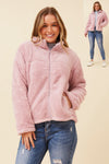 Ace Teddy Jacket. Colour's: Black. Pink. Cream