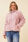Ace Teddy Jacket. Colour's: Black. Pink. Cream