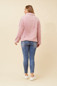 Ace Teddy Jacket. Colour's: Black. Pink. Cream