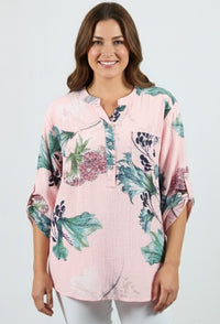 Jane Floral Breeze Top – Pink