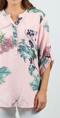 Jane Floral Breeze Top – Pink