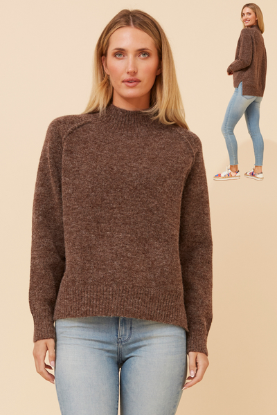 Risa Ribbed Neck Knit Jumper