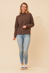 Risa Ribbed Neck Knit Jumper