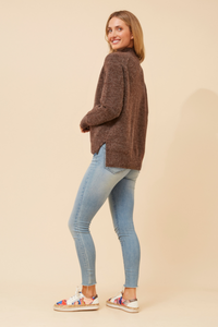 Risa Ribbed Neck Knit Jumper