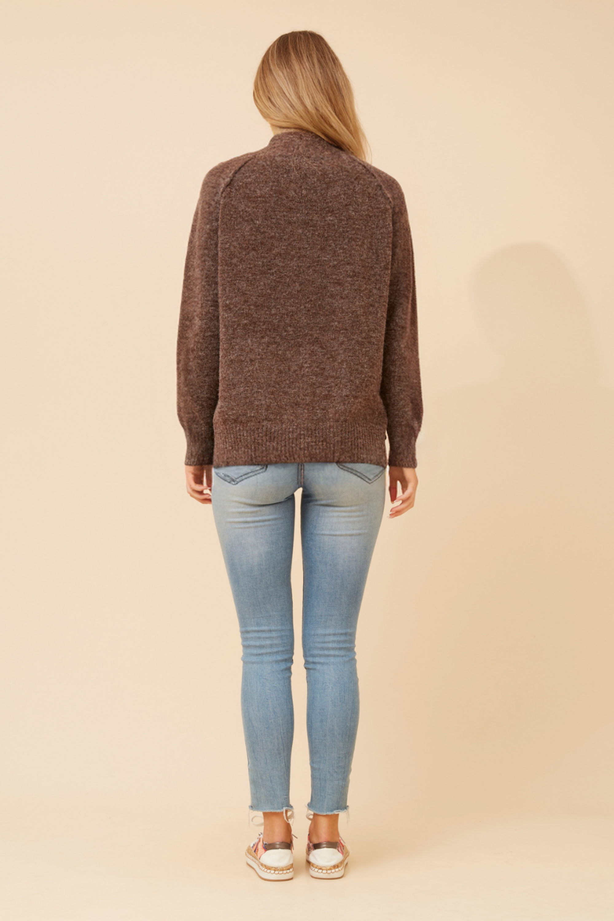Risa Ribbed Neck Knit Jumper