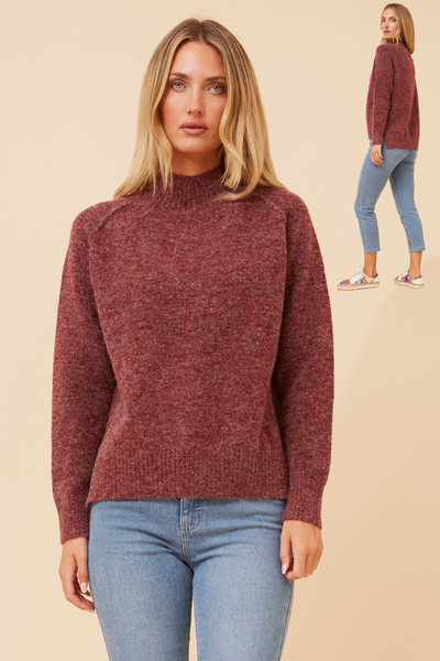 Risa Ribbed Neck Knit Jumper