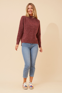 Risa Ribbed Neck Knit Jumper