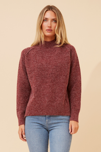 Risa Ribbed Neck Knit Jumper