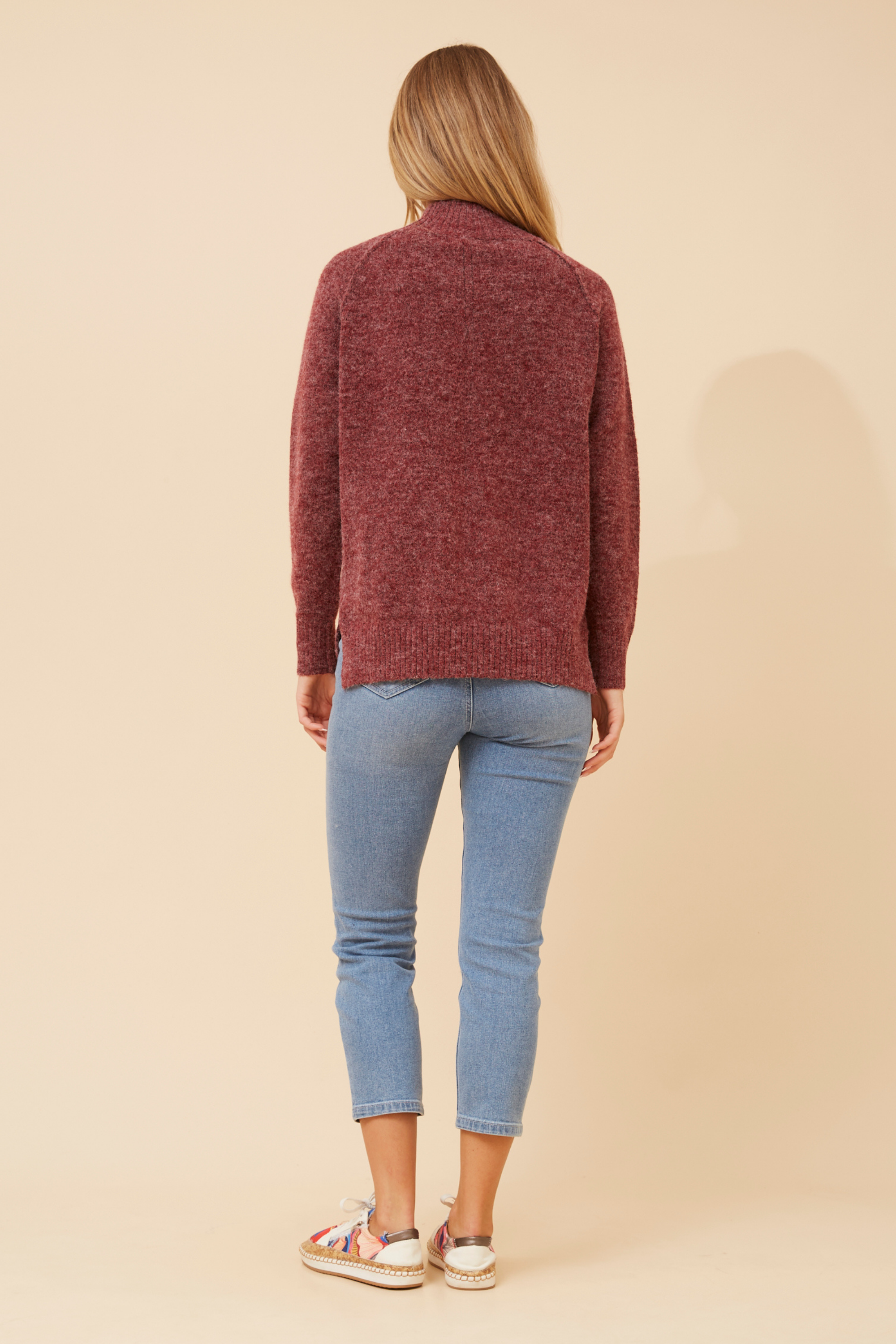 Risa Ribbed Neck Knit Jumper