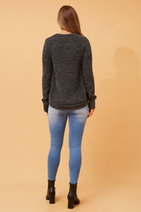 Allyn Button Detail Knit Jumper