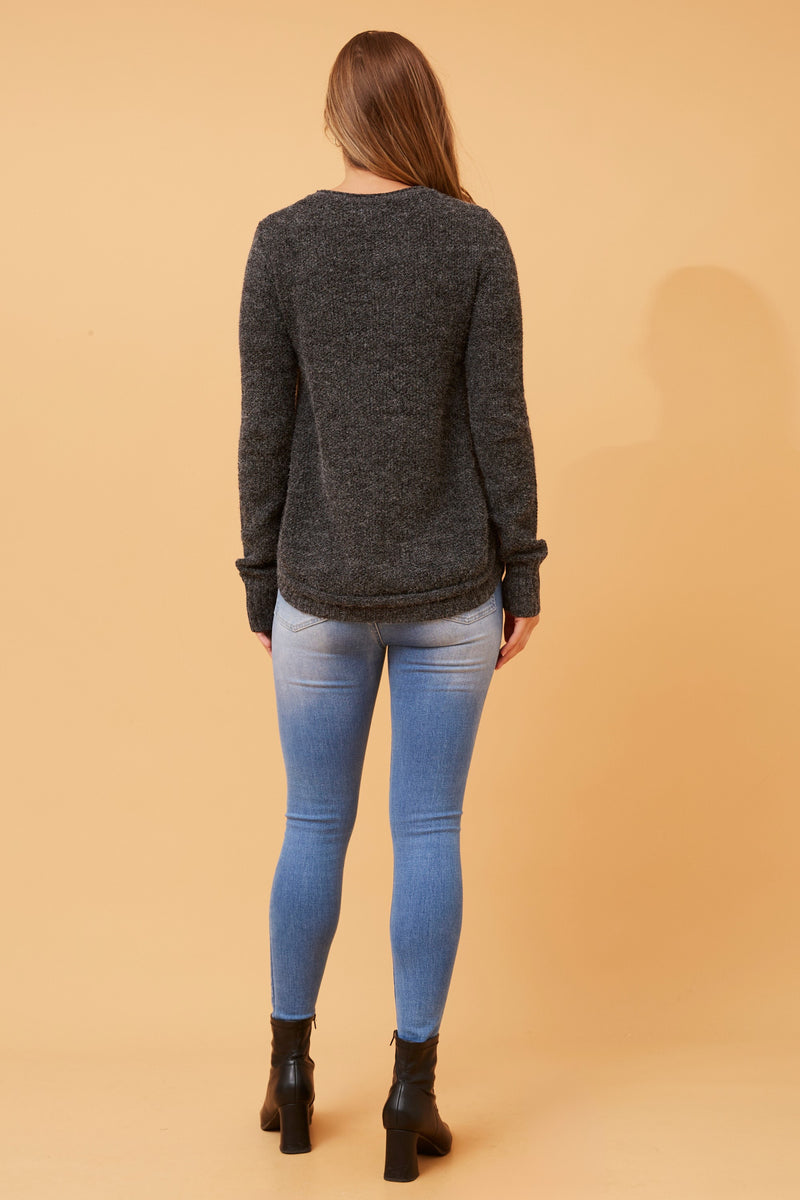 Allyn Button Detail Knit Jumper