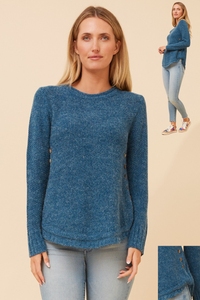 Allyn Knit Jumper Side Button Details