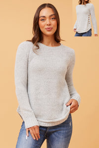Allyn Knit Jumper Side Button Details