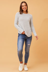Allyn Knit Jumper Side Button Details