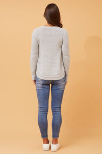 Allyn Knit Jumper Side Button Details