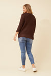 Carey Knit Jumper. White Sage Chocolate