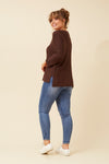 Carey Knit Jumper. White Sage Chocolate