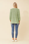 Carey Knit Jumper. White Sage Chocolate