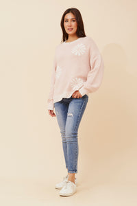Cali  Blanket Stitching Knit Jumper