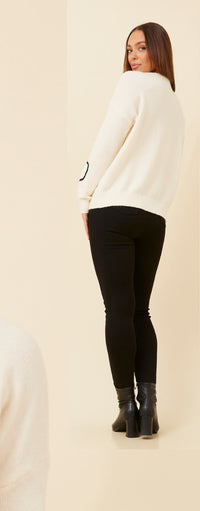 Mia Floral Cornelli Knit Jumper