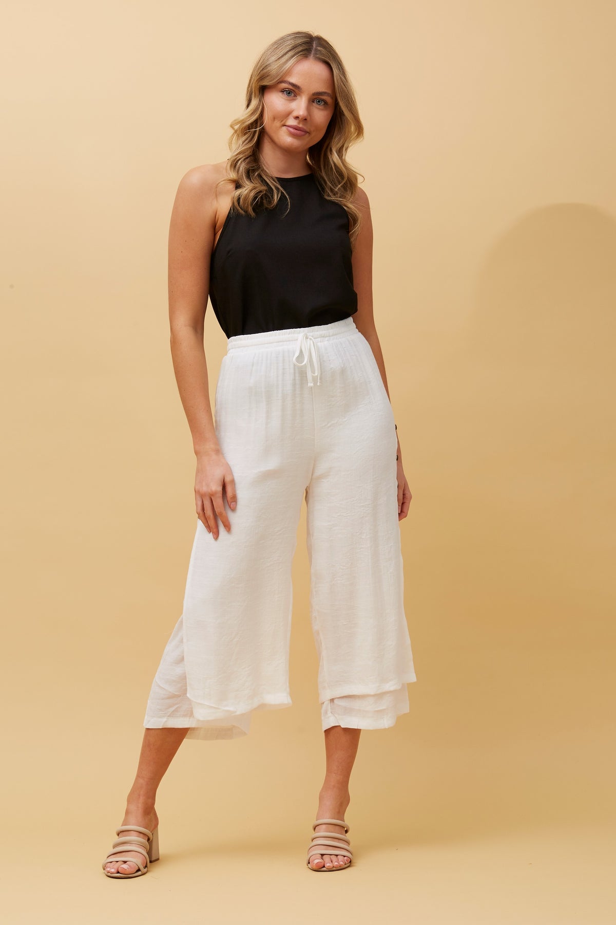 Sandy Layered Wide Leg Pants