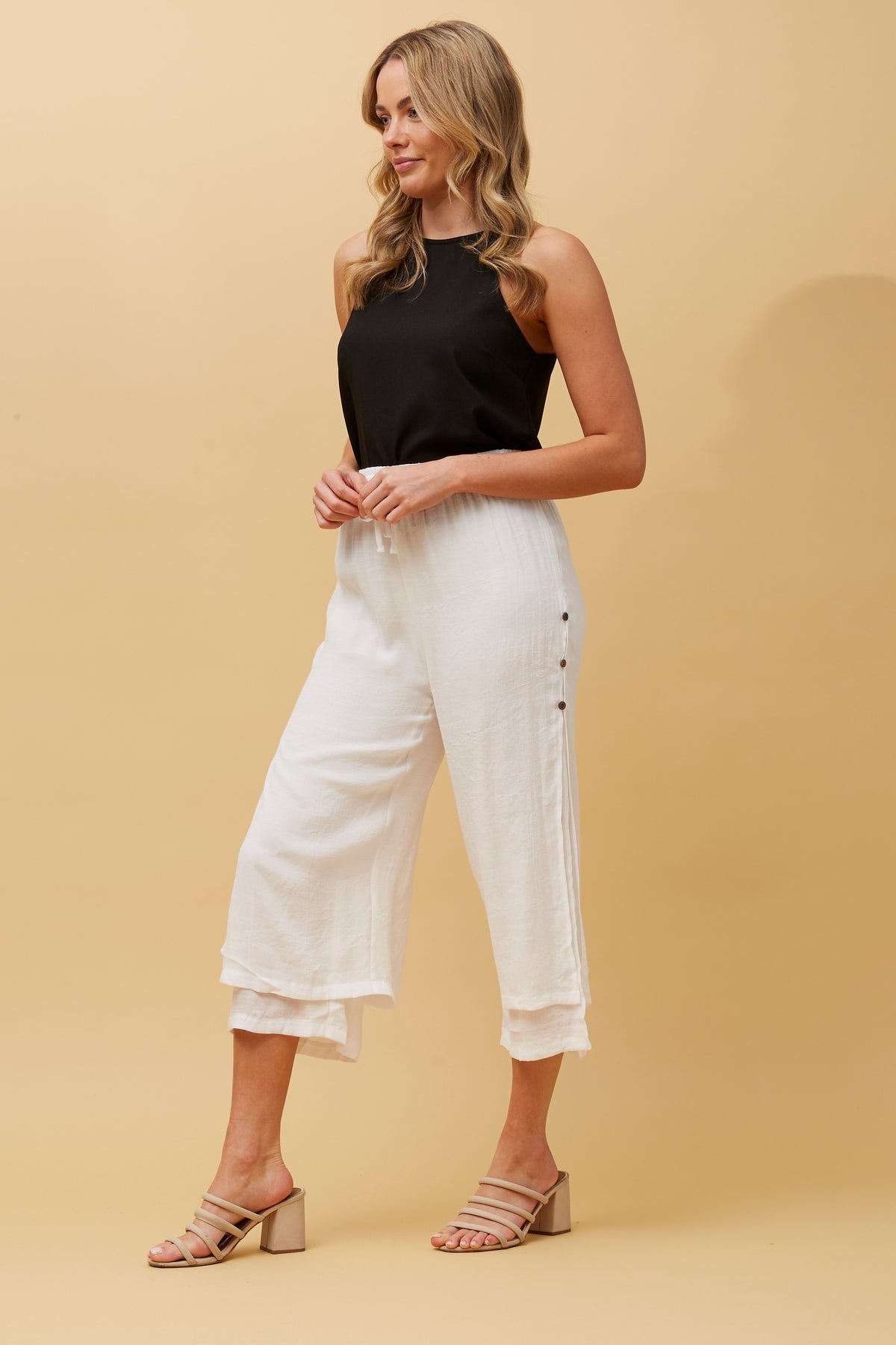 Sandy Layered Wide Leg Pants
