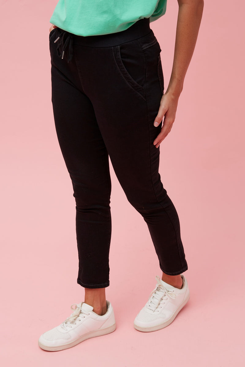 Mora Black Joggers